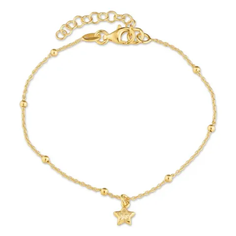 verzamelmonster ster armband in verguld sterlingzilver met hanger in verguld sterlingzilver