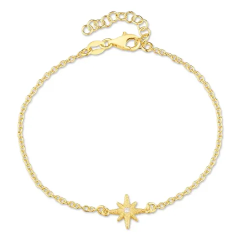verzamelmonster ster armband in verguld sterlingzilver met hanger in verguld sterlingzilver