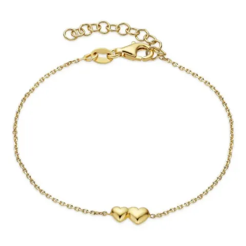 verzamelmonster hart armband in verguld sterlingzilver