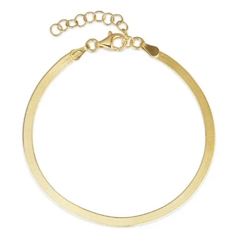 verzamelmonster slangenarmband in verguld sterlingzilver x 2,5 mm
