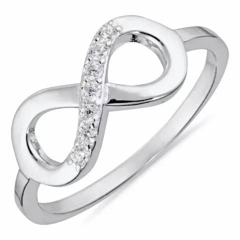 verzamelmonster oneindigheidsteken zirkoon ring in zilver