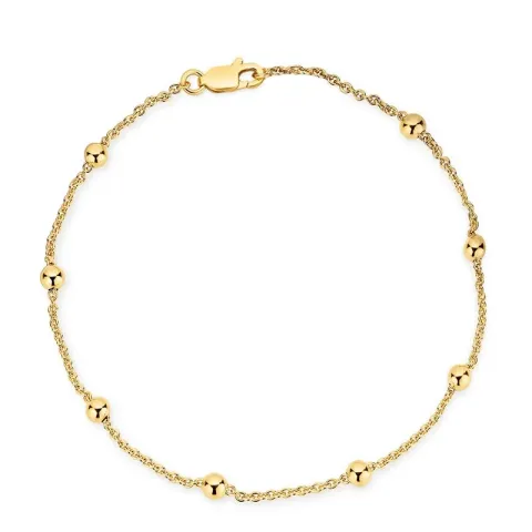 verzamelmonster BNH Anker ronde armband M. bolletje in 8 karaat goud 18,5 cm x 1,3 mm
