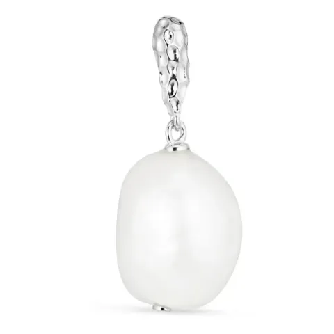 verzamelmonster parel hanger in zilver