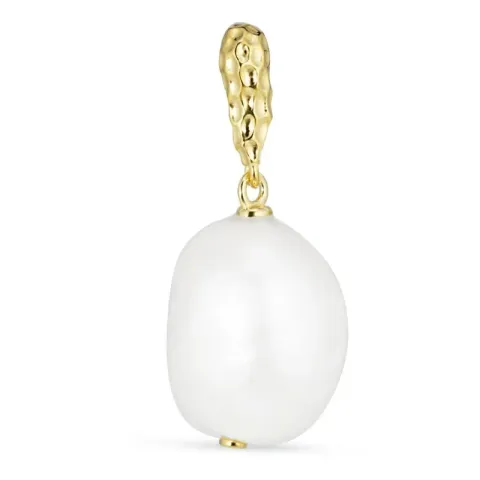 verzamelmonster parel hanger in verguld sterlingzilver