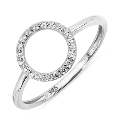 verzamelmonster rond zirkoon ring in zilver