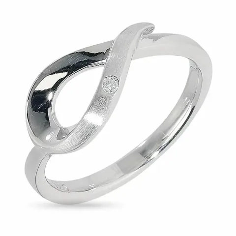 verzamelmonster druppelvormig ring in 925 karaat zilver 0,015 ct