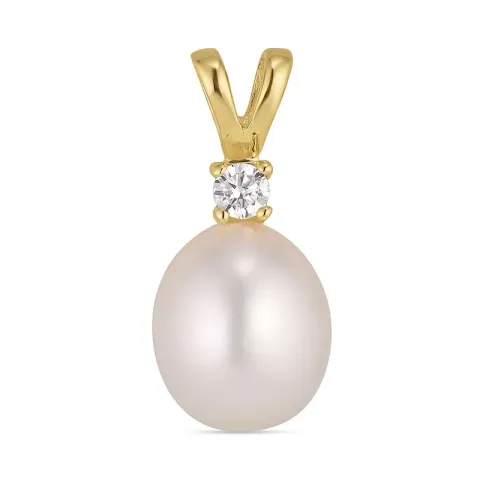 verzamelmonster parel hanger in verguld sterlingzilver