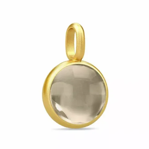 Julie Sandlau Prime rookkleurige kristal hanger in verguld sterlingzilver rookkleurige kristal