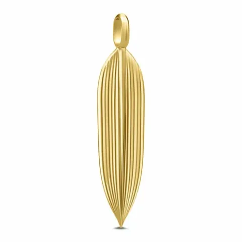 testsieraad Julie Sandlau blad hanger in verguld sterlingzilver