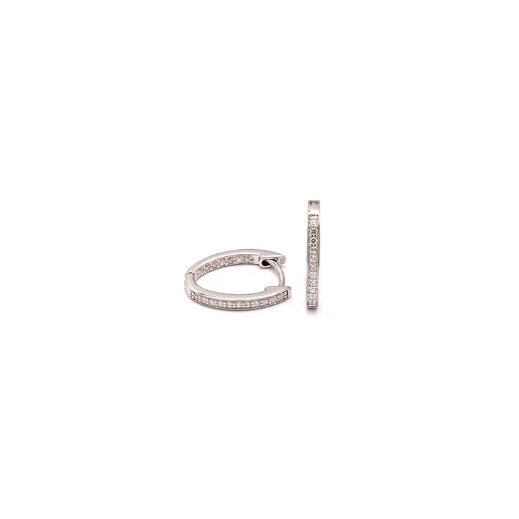 18 mm zirkoon creool in zilver