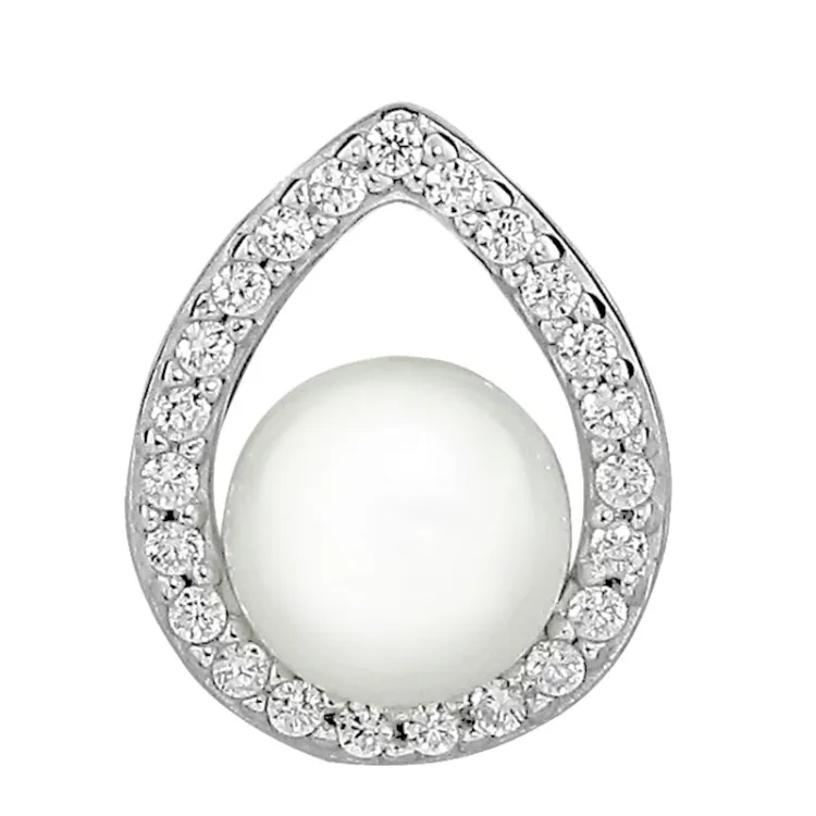 druppel hanger in gerodineerd zilver