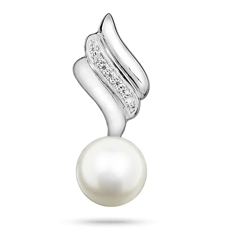 parel hanger in gerodineerd zilver