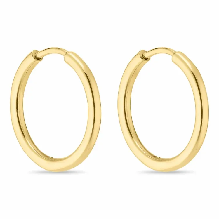 19 mm creool in verguld sterlingzilver - Lumé Essence