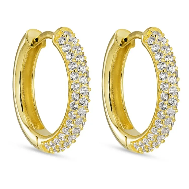 17,2 mm zirkoon creool in verguld zilver - Lumé Illume