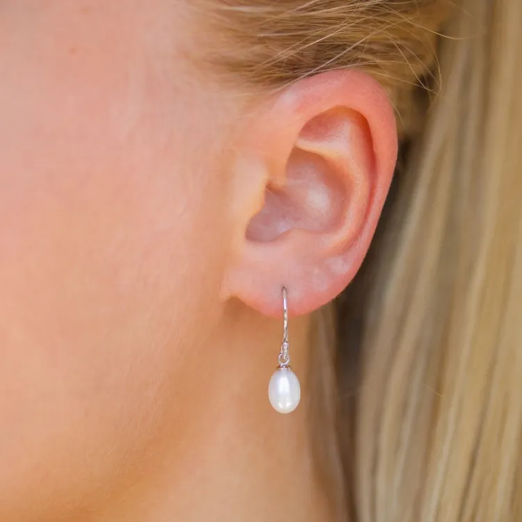 parel oorbellen in gerodineerd zilver