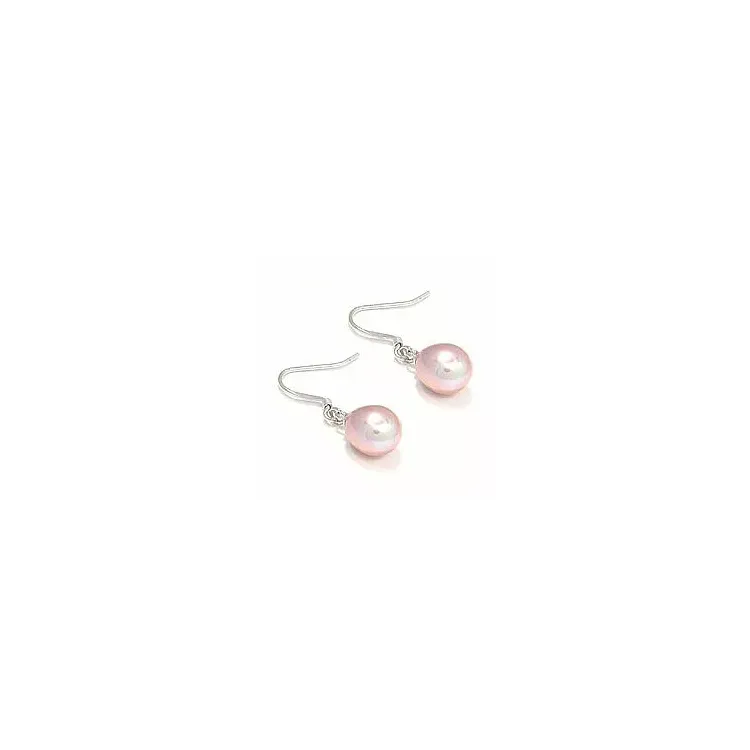 roze parel oorbellen in zilver