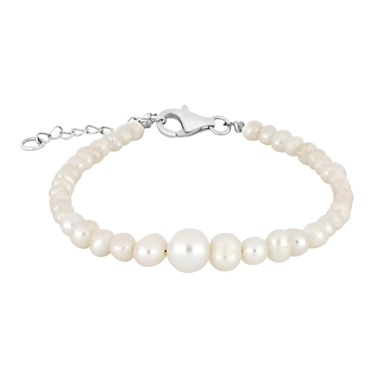 NORDAHL ANDERSEN parel armband in gerodineerd zilver
