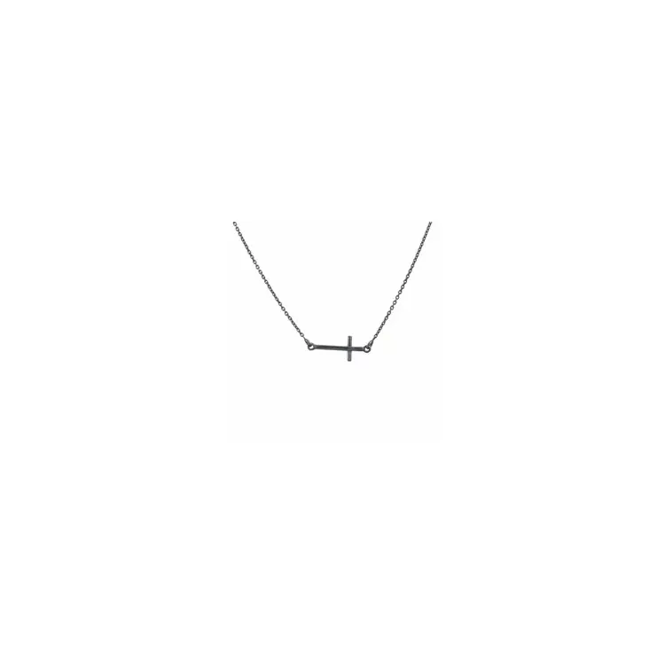 NORDAHL ANDERSEN Faith kruis hanger met ketting in geoxideerd sterlingzilver
