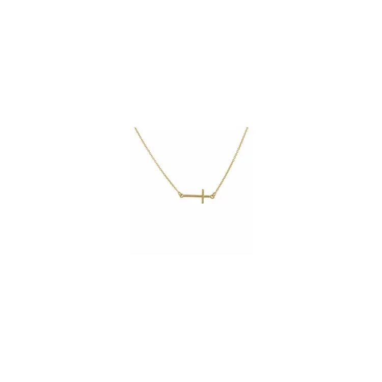 NORDAHL ANDERSEN Faith kruis hanger met ketting in verguld sterlingzilver