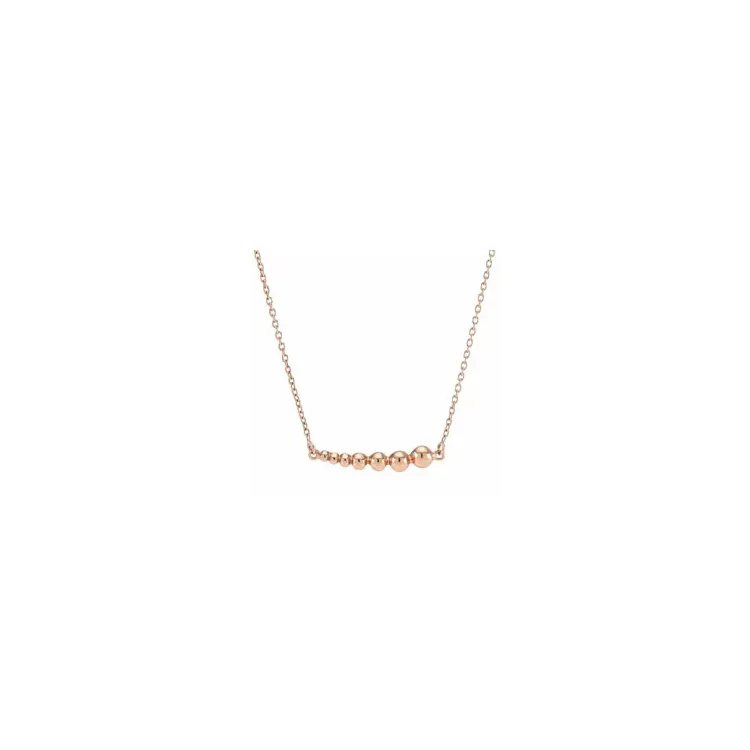 NORDAHL ANDERSEN Beads ketting met hanger in zilver met een roze coating