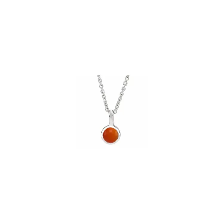 NORDAHL ANDERSEN Sweets onyx hanger met ketting in zilver rode onyx