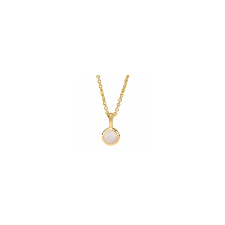 NORDAHL ANDERSEN Sweets kwarts hanger met ketting in verguld sterlingzilver roze kwarts