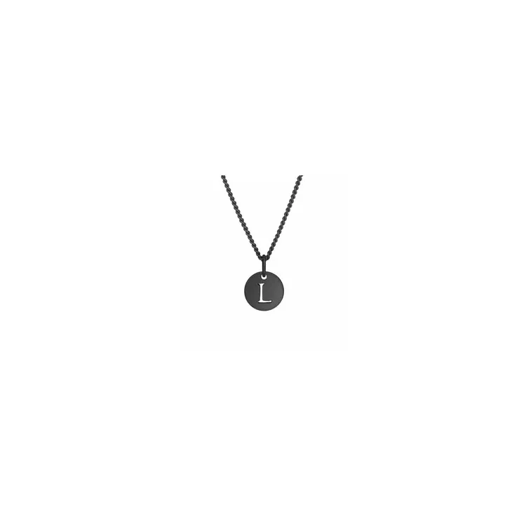 NORDAHL ANDERSEN L hanger met ketting in geoxideerd sterlingzilver