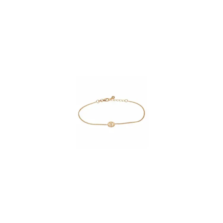 NORDAHL ANDERSEN H armband in verguld sterlingzilver
