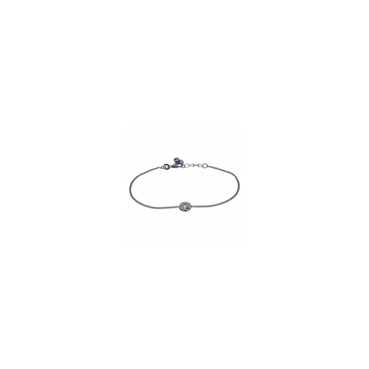 NORDAHL ANDERSEN L armband in geoxideerd sterlingzilver