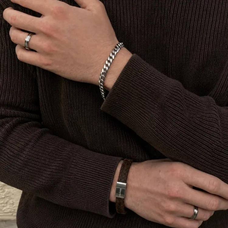Nordahl andersen bruine armband in leren