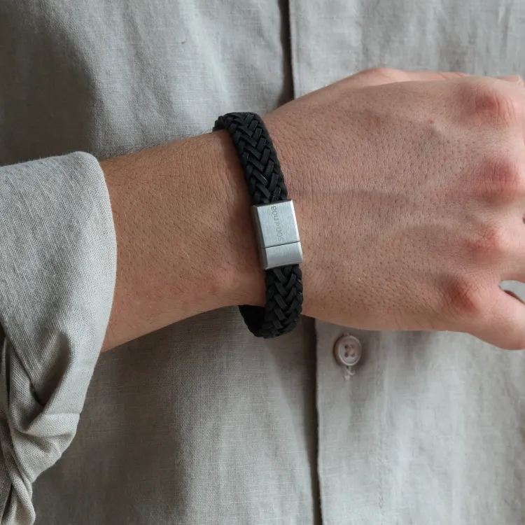 Nordahl andersen zwart armband in leren