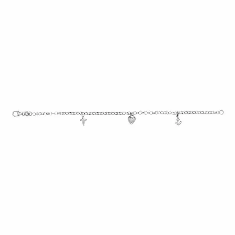 kinderen NORDAHL ANDERSEN geloof-hoop-liefde armband in gerodineerd zilver