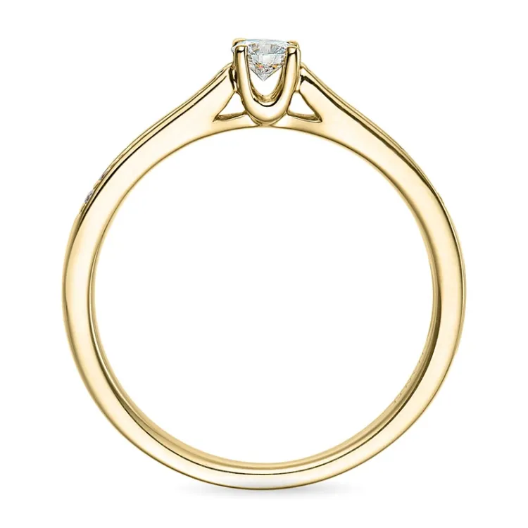 diamant ring in 14 karaat goud 0,15 ct 0,11 ct