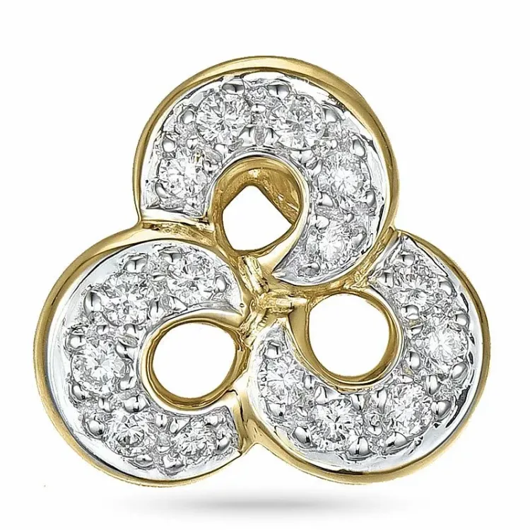 Diamant hanger in 14 caraat goud-en witgoud 0,18 ct