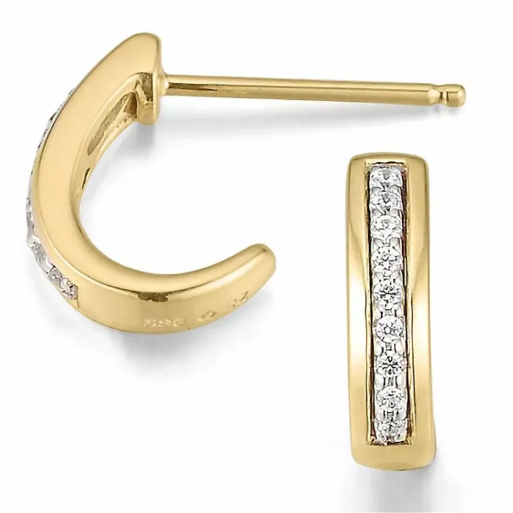 diamant halfcreool in 14 karaat goud en witgoud met diamant 