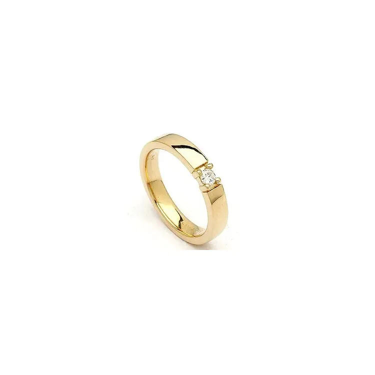 Mémoire ring in 14 karaat goud 0,10 ct