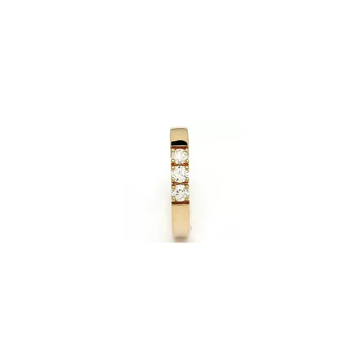 mémoire ring in 14 karaat goud 3 x 0,15 ct