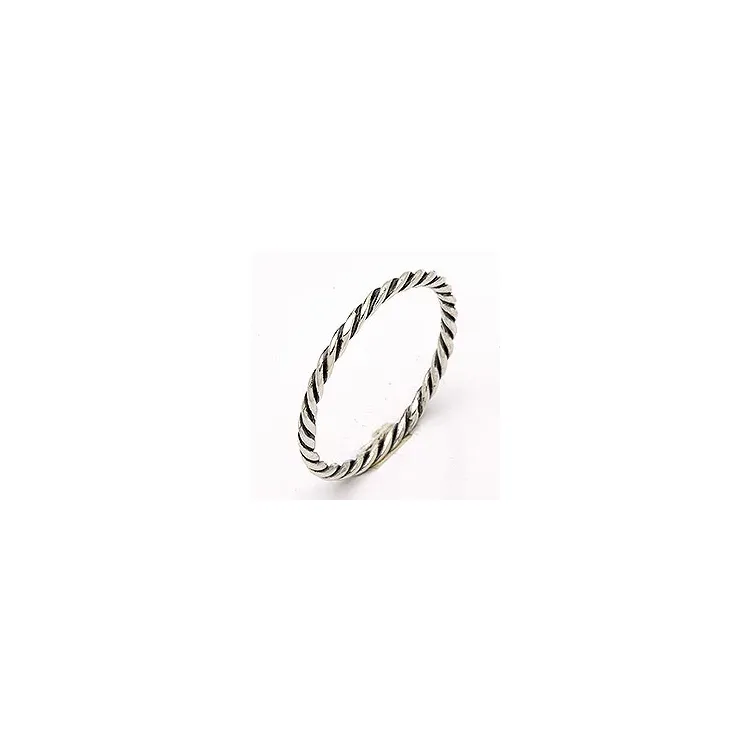 Glanzend Simple Rings ring in geoxideerd sterlingzilver