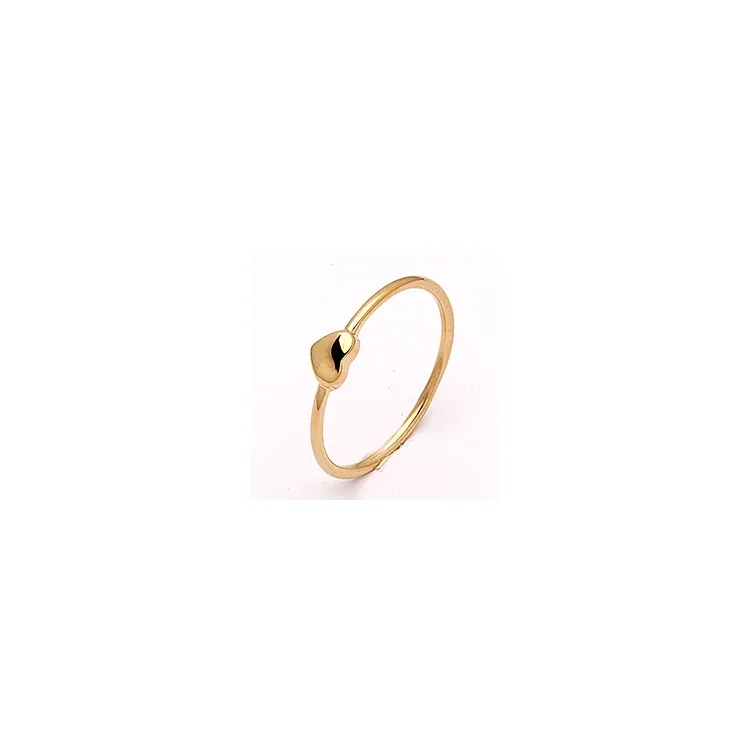 Smal Simple Rings hart ring in verguld sterlingzilver