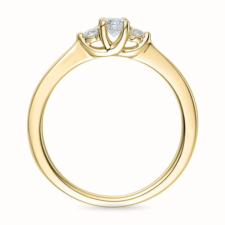 diamant ring in 14 karaat goud 0,20 ct 0,102 ct