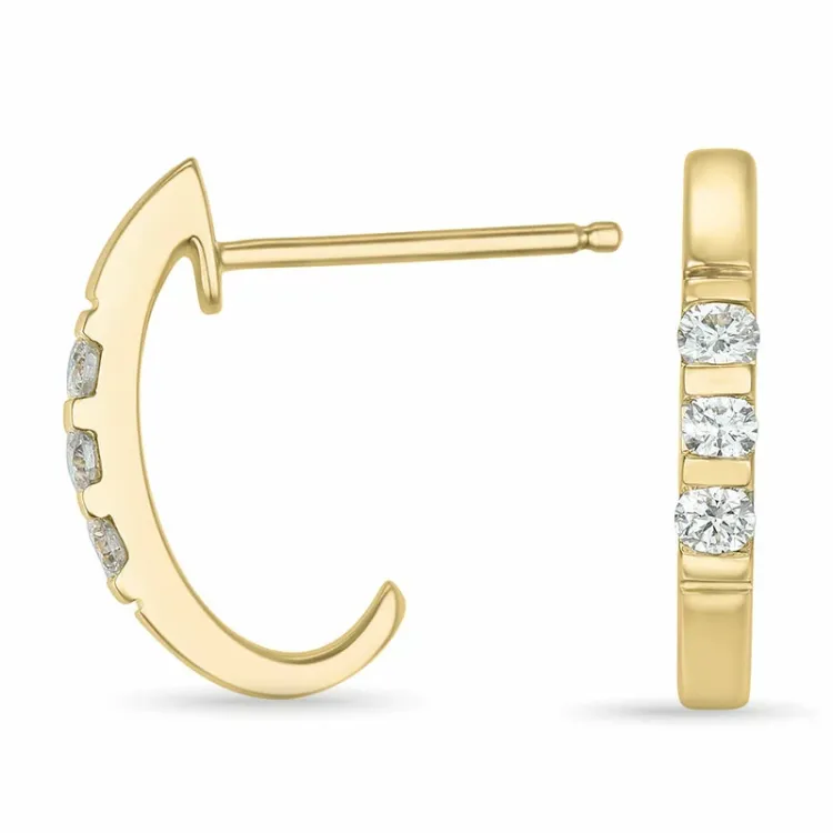 diamant halfcreool in 14 karaat goud met diamant 