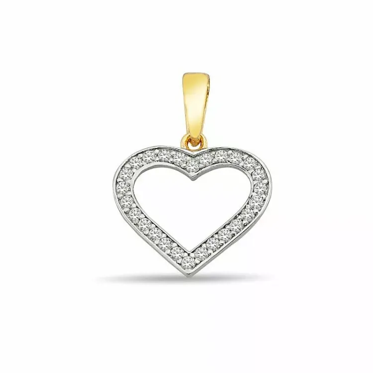 hart hanger in 9 karaat goud