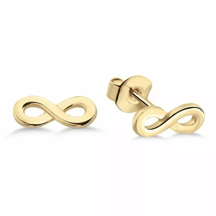infinity oorsteker in 9 karaat goud - Gold Collection
