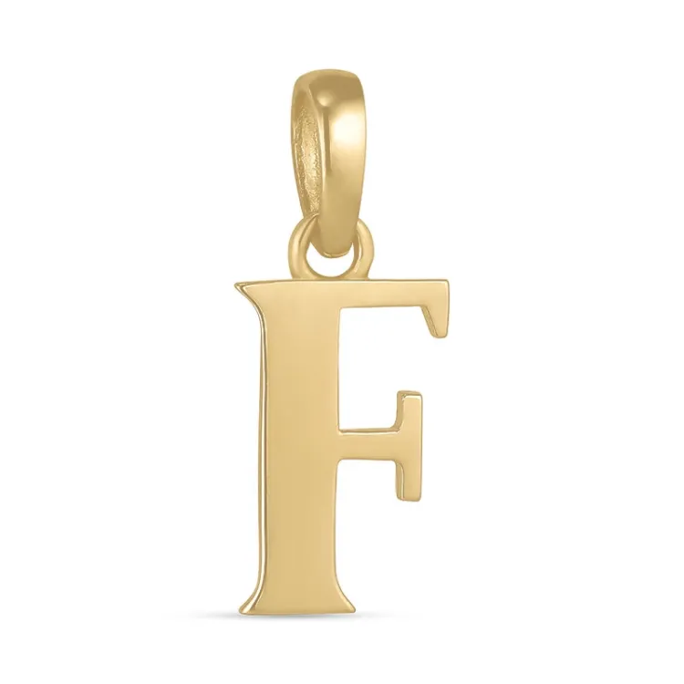 letter f hanger in 9 karaat goud - My Letter