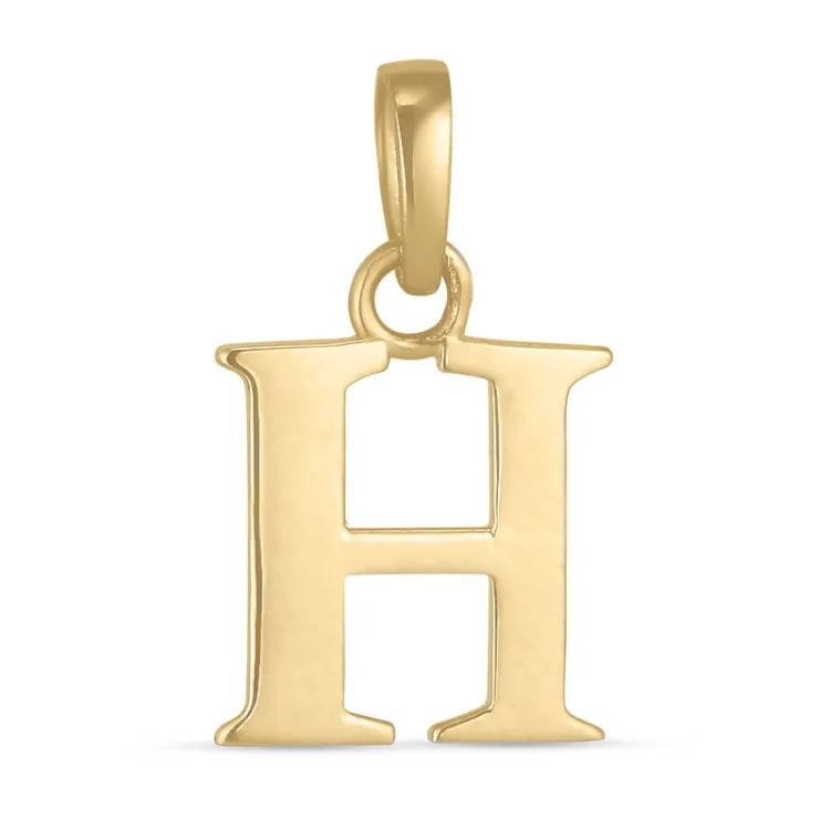 letter h hanger in 9 karaat goud - My Letter