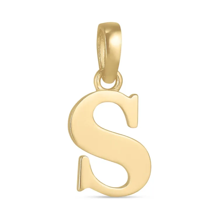 letter s hanger in 9 karaat goud - My Letter