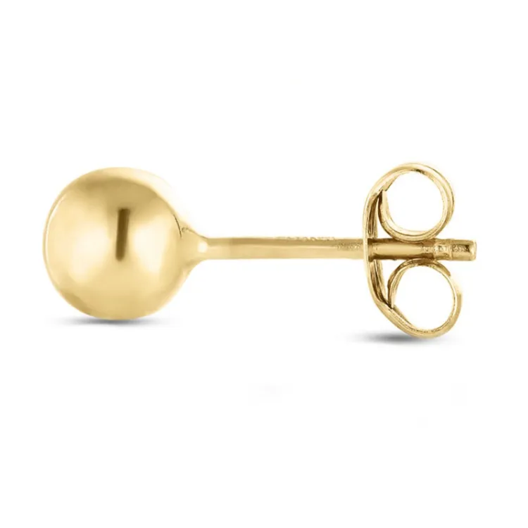 1/2 paar 4 mm oorbellen in 9 karaat goud - Gold Collection