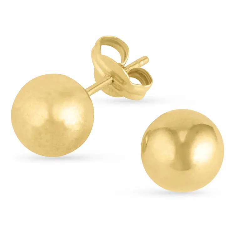 7 mm bolletje oorbellen in 9 karaat goud - Gold Collection