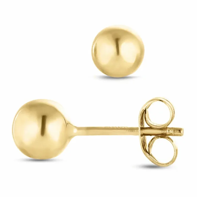 5 mm bolletje oorbellen in 9 karaat goud - Gold Collection