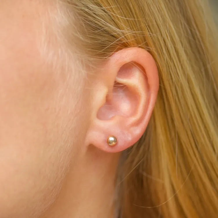5 mm bolletje oorbellen in 9 karaat goud - Gold Collection